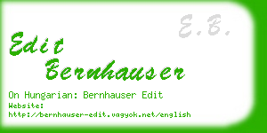 edit bernhauser business card
